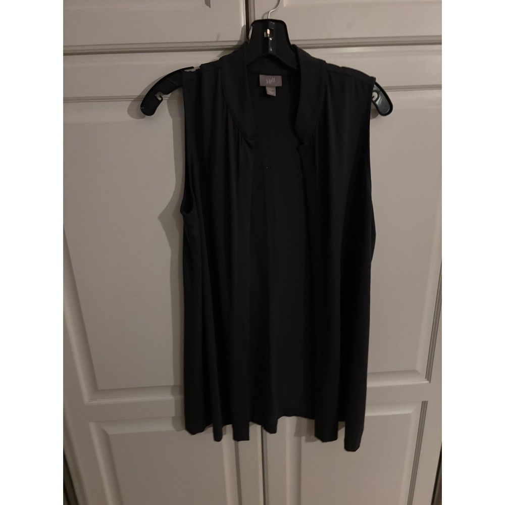 J Jill Sleeveless Tunic Top‎ Blouse Womens Stretch black Casual S